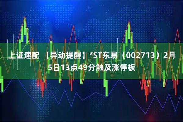 上证速配 【异动提醒】*ST东易（002713）2月5日13点49分触及涨停板
