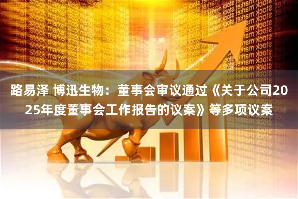 路易泽 博迅生物：董事会审议通过《关于公司2025年度董事会工作报告的议案》等多项议案